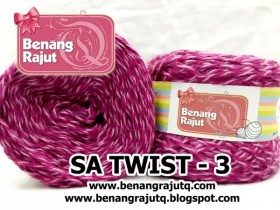 benang rajut limited SA Twist - 003 ( MAGENTA + PINK PASTEL)