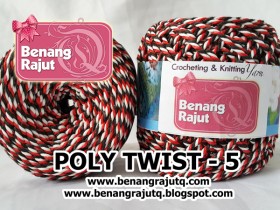 POLY TWIST - 05 (merah + hitam + putih)