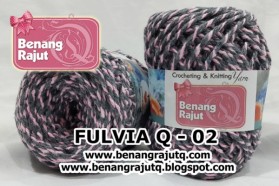 benang rajut bigply FULVIA Q - 02 (Hitam & Pink)