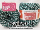 POLY TWIST - 02 (hijau tosca + putih + hitam)