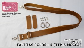 TALI TAS POLOS 5 (TTP 5 MOCCA) - 120cm x 3cm benang rajut q