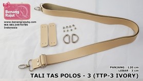 TALI TAS POLOS 3 (TTP 3 IVORY) - 120cm x 3cm benang rajut q