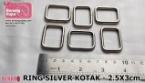 RING BESI SILVER KOTAK - 3 X 2.5cm
