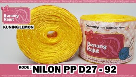 benang rajut - NILON PP D27 - 92 (KUNING LEMON)
